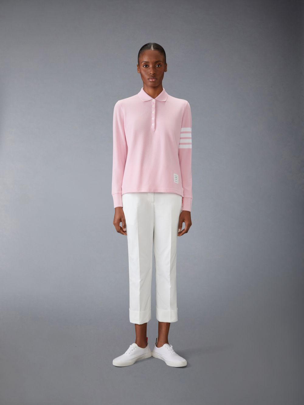 Thom Browne CLASSIC PIQUE 4-BAR Donna Polo Rosa | KCX77X99210