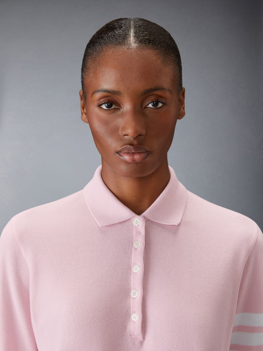 Thom Browne CLASSIC PIQUE 4-BAR Donna Polo Rosa | KCX77X99210