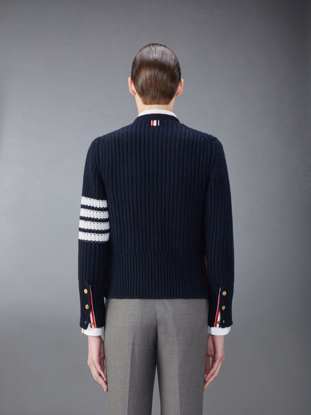 Thom Browne Cashmere 4-Bar Classic Uomo Cardigan Blu | UNU68W64951