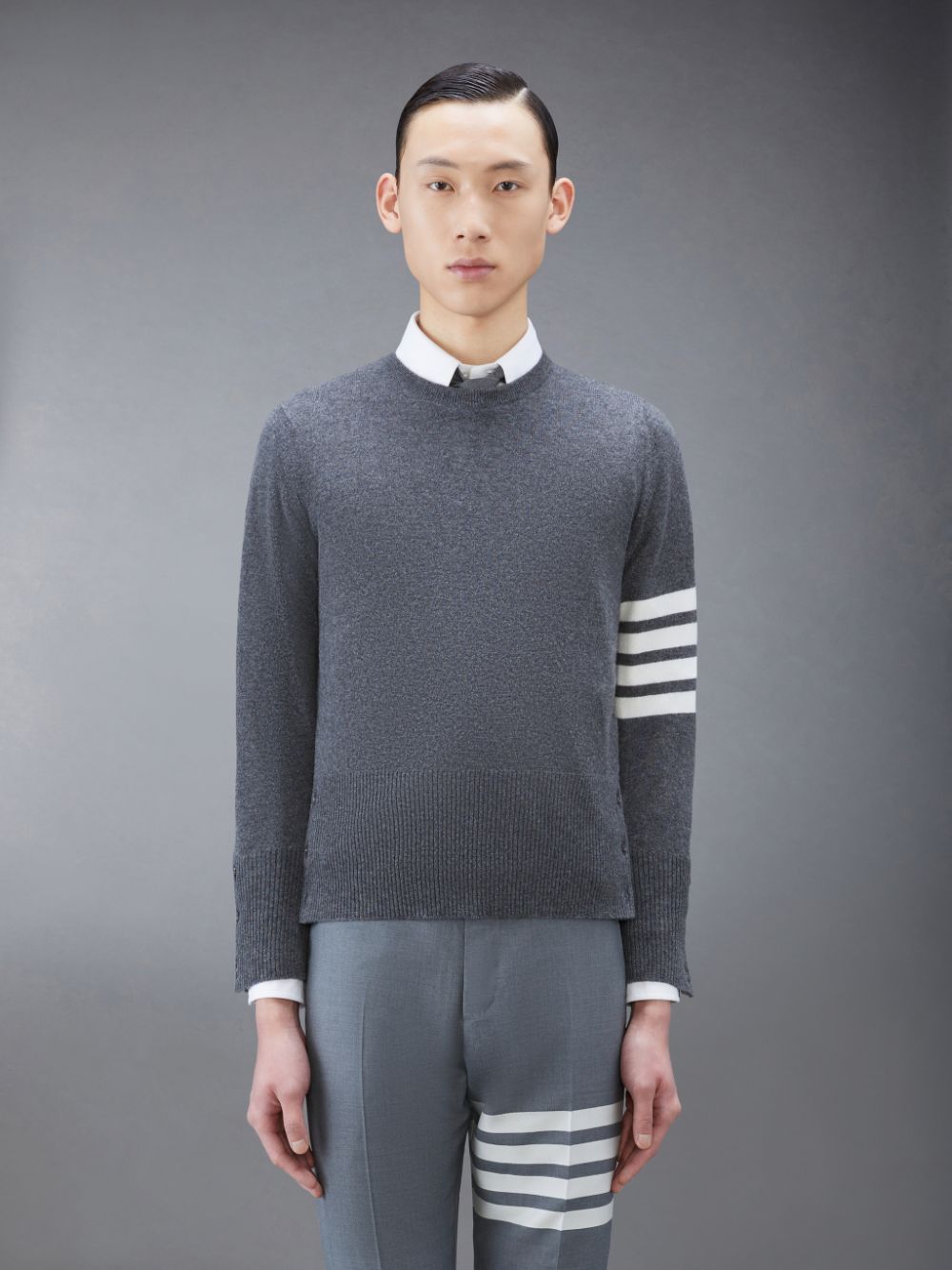 Thom Browne Cashmere 4-Bar Classic Uomo Pullover Grigie | MBY33M68238