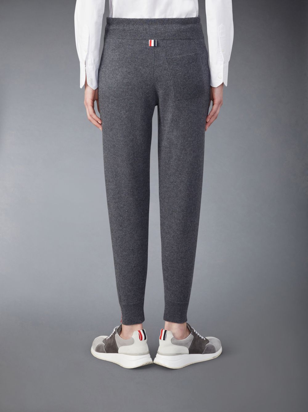 Thom Browne Cashmere Jacquard Donna Pantaloni Tuta Grigie | NCP34D96584