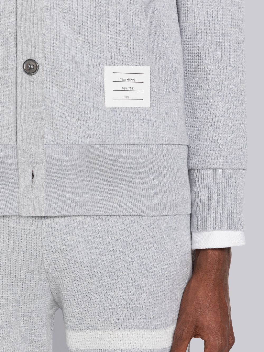 Thom Browne Cashmere Waffle 4-Bar Jacket Uomo Cardigan Grigie | HBN51Y20386