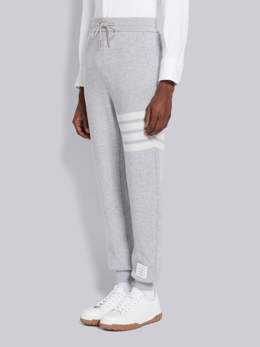 Thom Browne Cashmere Waffle 4-Bar Uomo Pantaloni Tuta Grigie | JLV82K19285