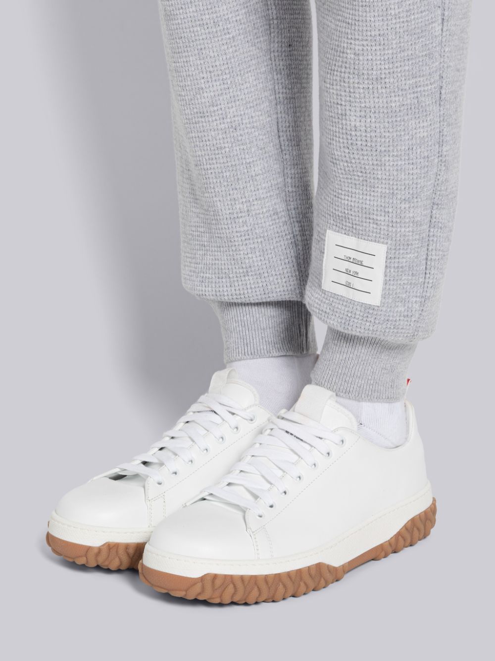 Thom Browne Cashmere Waffle 4-Bar Uomo Pantaloni Tuta Grigie | JLV82K19285