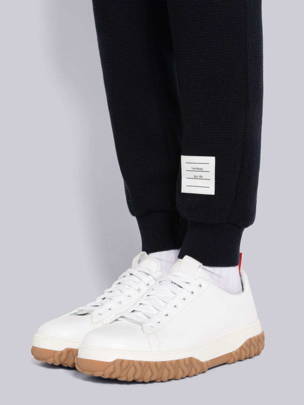 Thom Browne Cashmere Waffle 4-Bar Uomo Pantaloni Tuta Blu | HNK82O11301