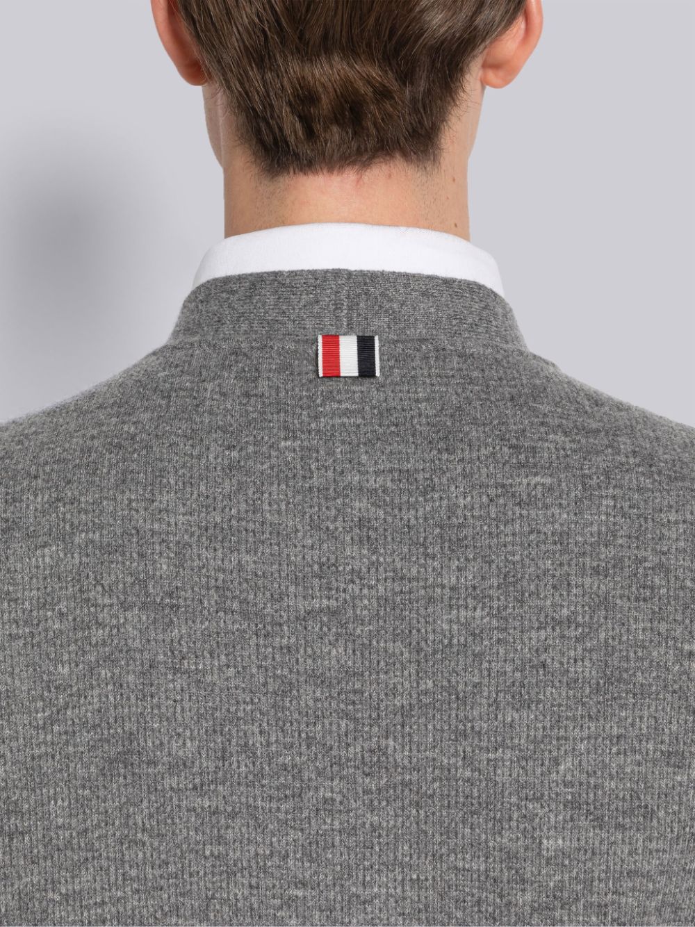 Thom Browne Cashmere Waffle Cardigan Uomo Gilet Grigie | ANT00D71027