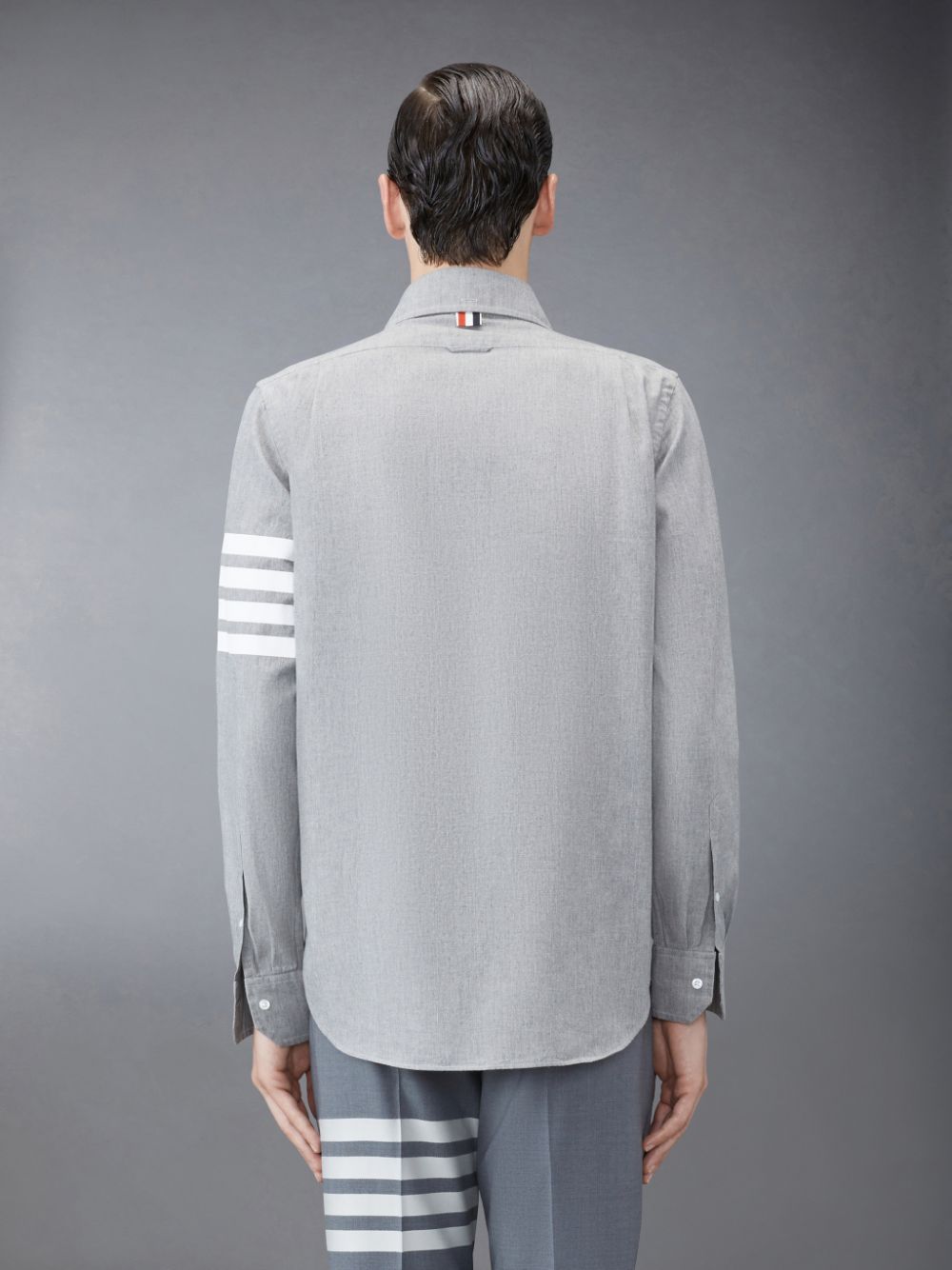 Thom Browne Chambray 4-Bar Uomo Camicie Grigie | GGZ47P20131