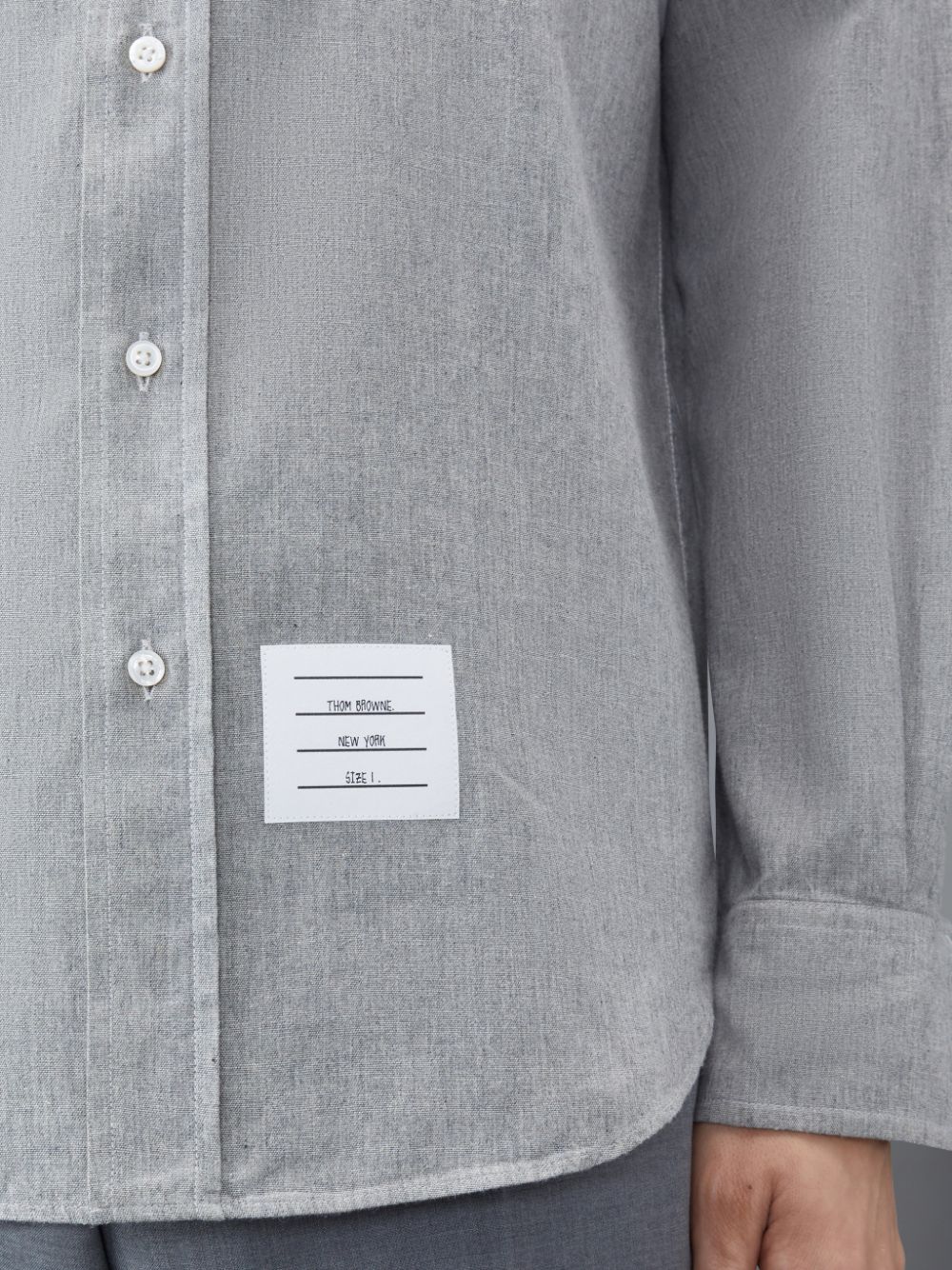 Thom Browne Chambray 4-Bar Uomo Camicie Grigie | GGZ47P20131