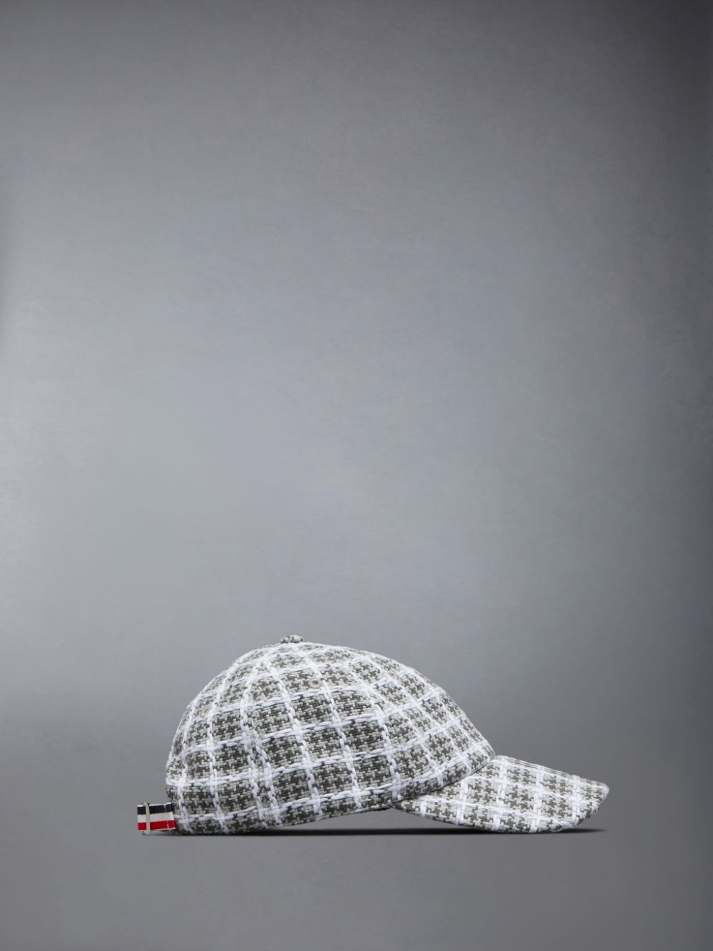 Thom Browne Check Summer Tweed Classic Baseball Donna Berretti Grigie | CDW85L12071