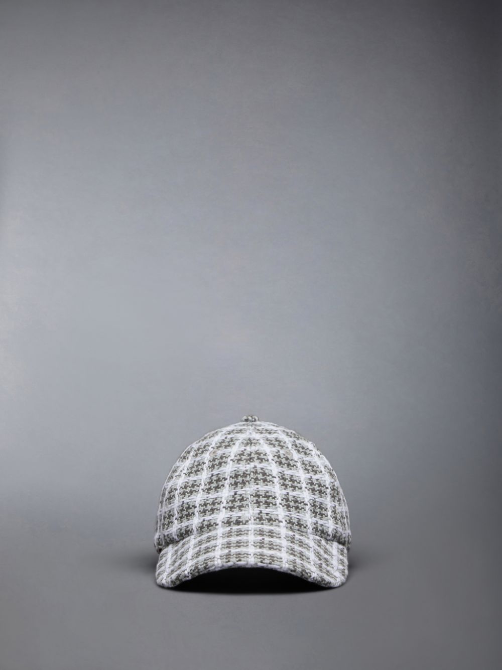 Thom Browne Check Summer Tweed Classic Baseball Donna Berretti Grigie | CDW85L12071