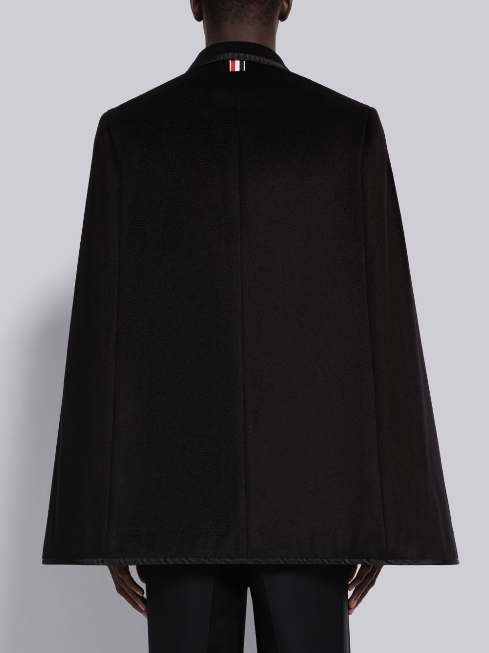 Thom Browne Chesterfield grosgrain-trim cape Uomo Cappotti Nere | TYR95P75500