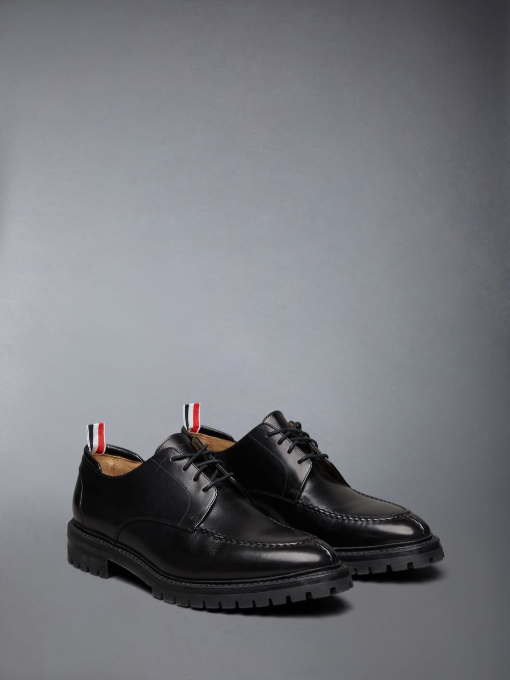 Thom Browne Classic Calf Commando Sole Apron Stitch Derby Uomo Scarpe Oxford Nere | MYI47U28342