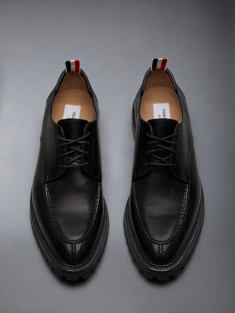 Thom Browne Classic Calf Commando Sole Apron Stitch Derby Uomo Scarpe Oxford Nere | MYI47U28342