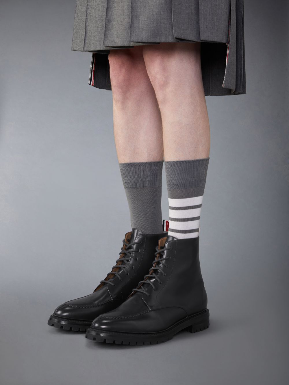 Thom Browne Classic Calf Commando Sole Apron Stitch Uomo Stivali Nere | SBH51F71829