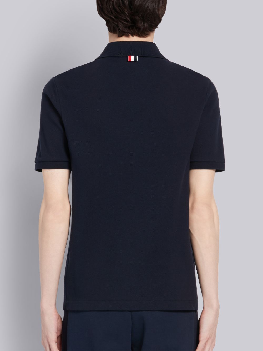 Thom Browne Classic Cotton Pique Side Insert 4-Bar Uomo Polo Blu Marino | OPO29C13565