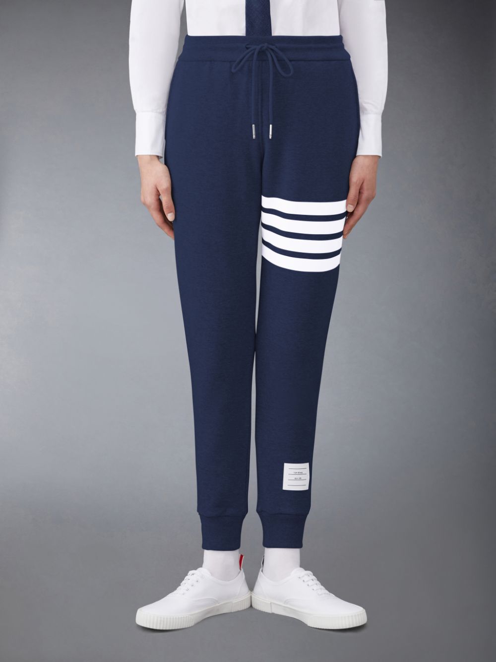 Thom Browne Classic Loopback 4-Bar Donna Pantaloni Tuta Blu | IKB87B12367