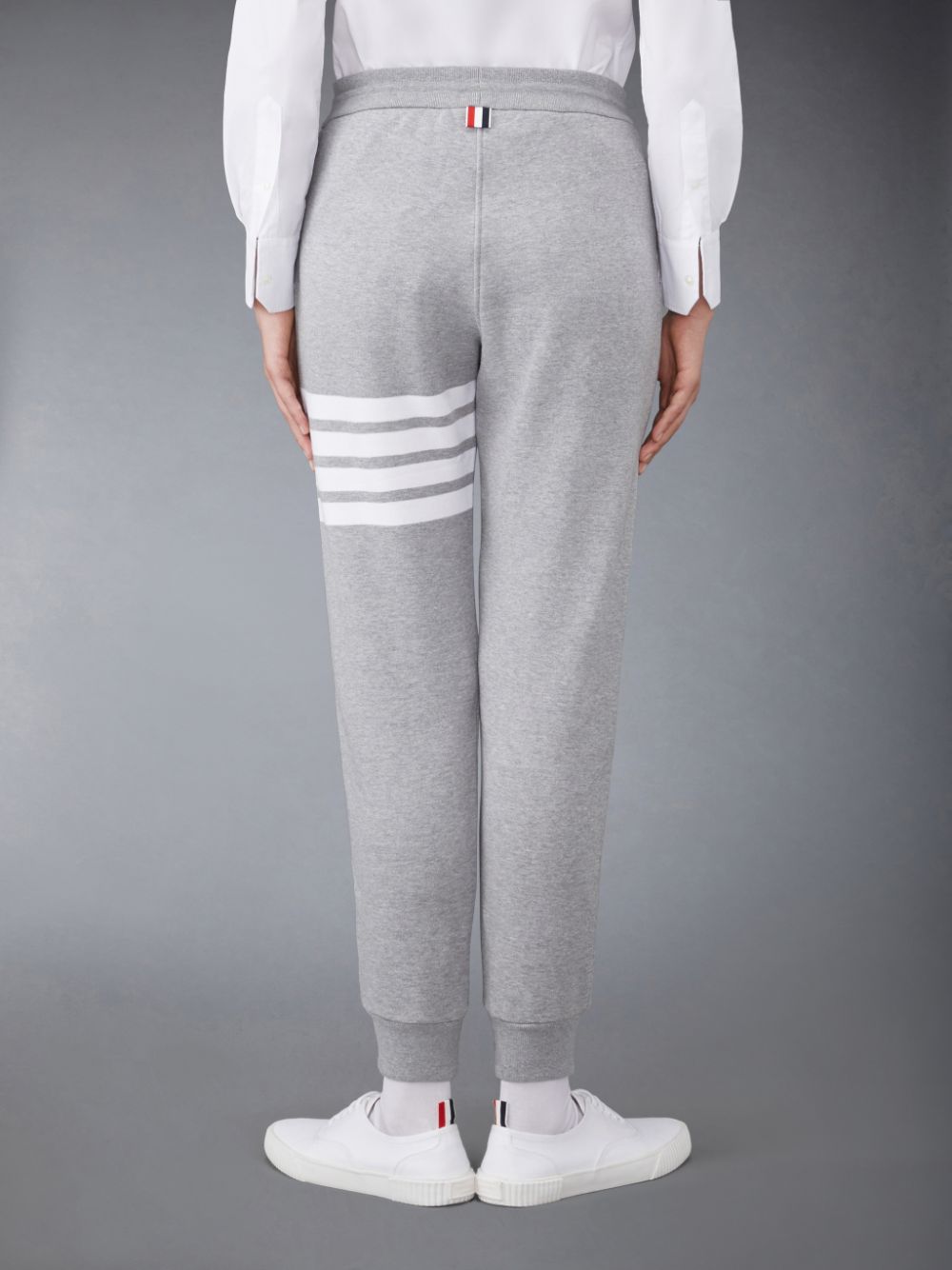 Thom Browne Classic Loopback 4-Bar Donna Pantaloni Tuta Grigie | GWX11L09965