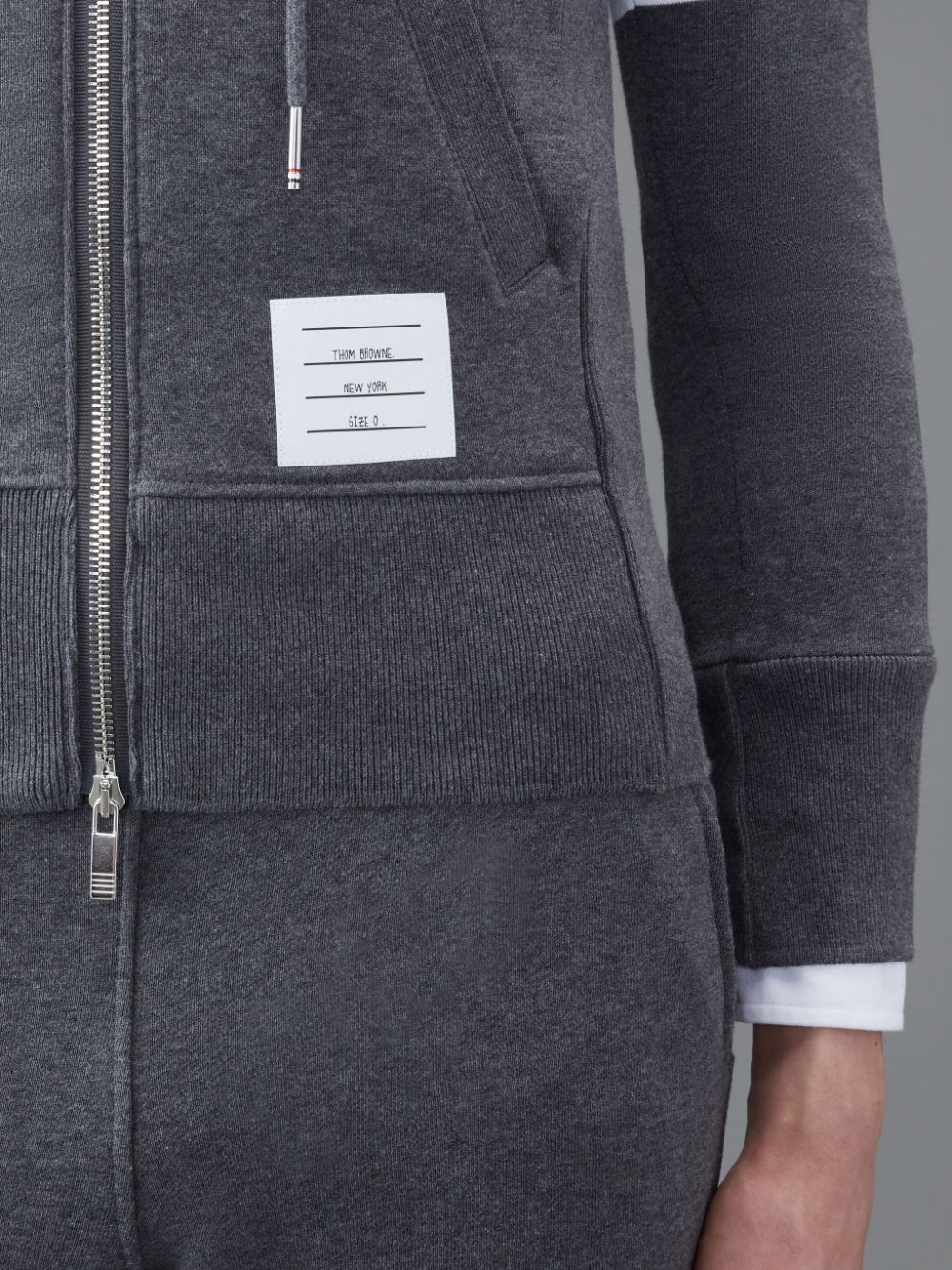 Thom Browne Classic Loopback 4-Bar Full Zip Uomo Felpa con Cappuccio Grigie | JKF44V87991