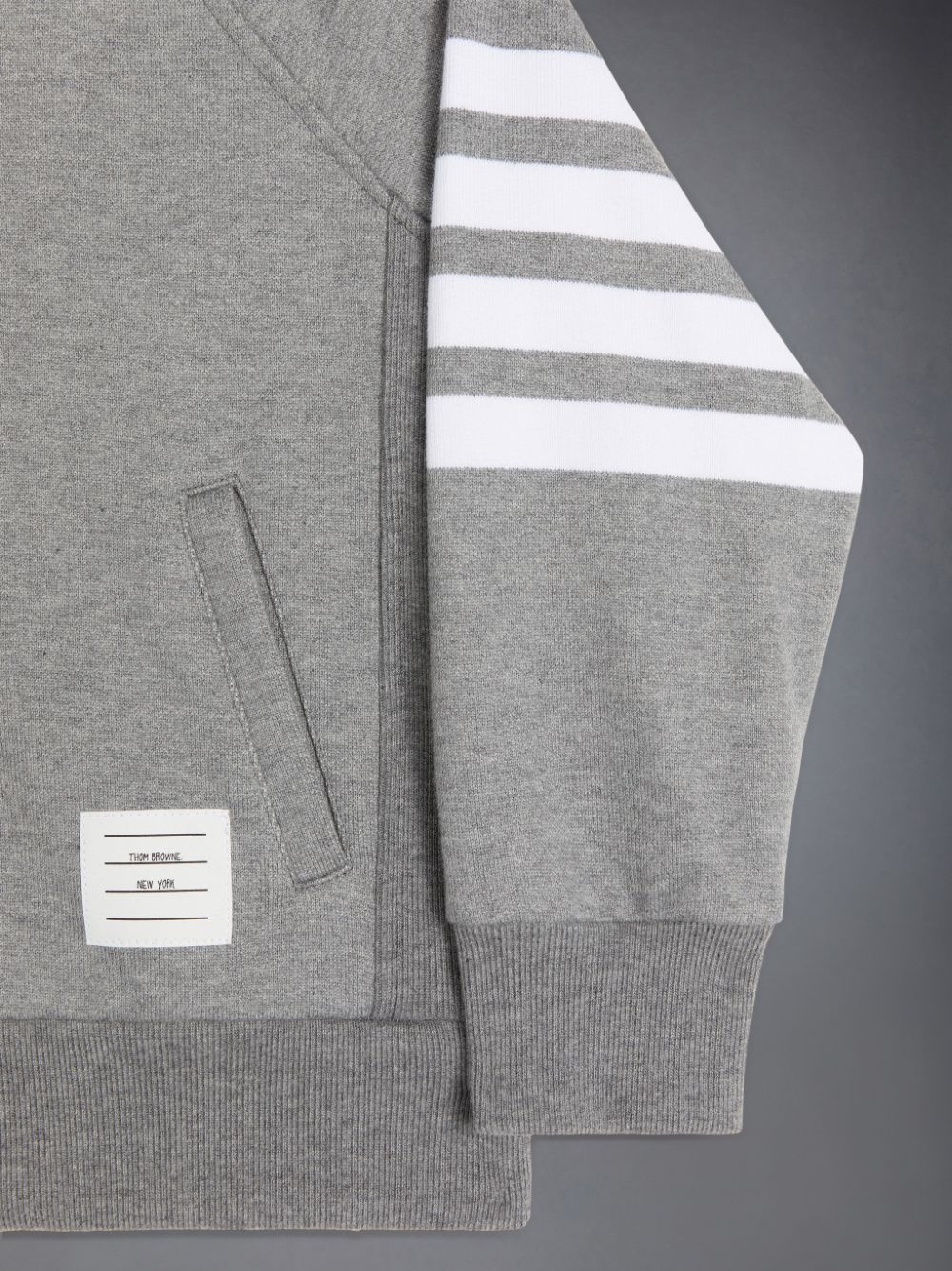 Thom Browne Classic Loopback 4-Bar Full Zip Ragazzo Felpa con Cappuccio Grigie | NNM81N12459