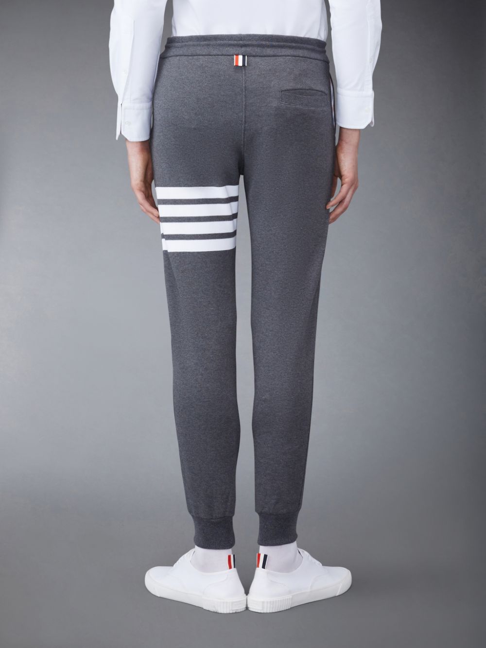 Thom Browne Classic Loopback 4-Bar Uomo Pantaloni Tuta Grigie | QVX33V01136