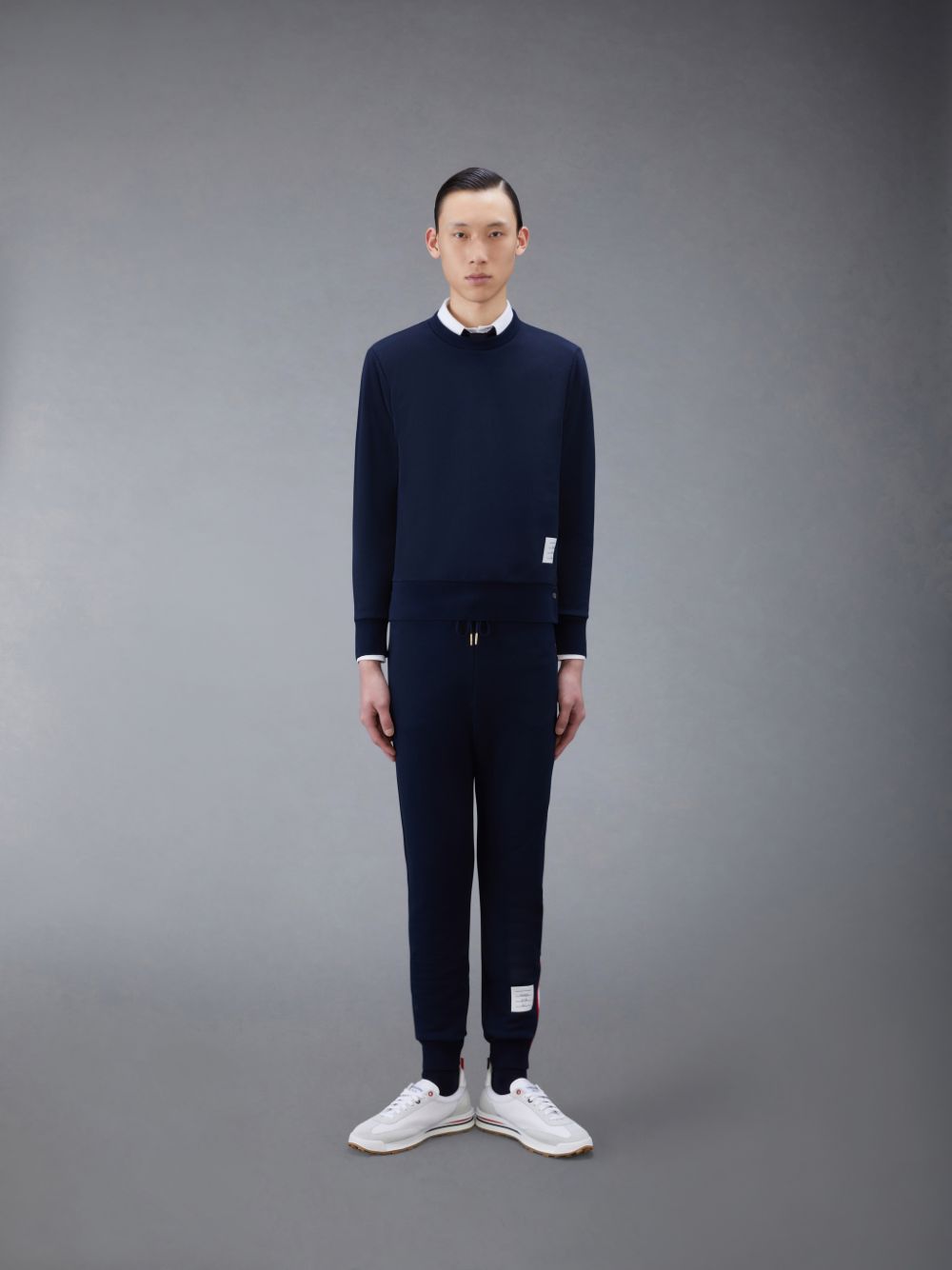 Thom Browne Classic Loopback Stripe Uomo Pullover Blu | XLQ71Y62312