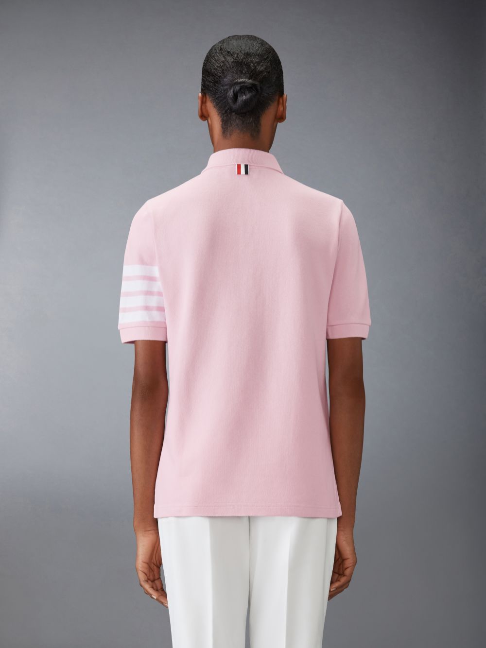 Thom Browne Classic Pique 4-Bar Short Sleeve Donna Polo Rosa | DWT20F91085