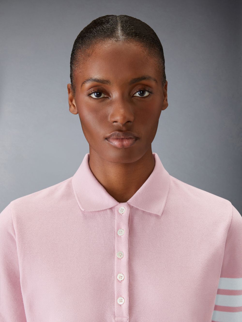 Thom Browne Classic Pique 4-Bar Short Sleeve Donna Polo Rosa | DWT20F91085