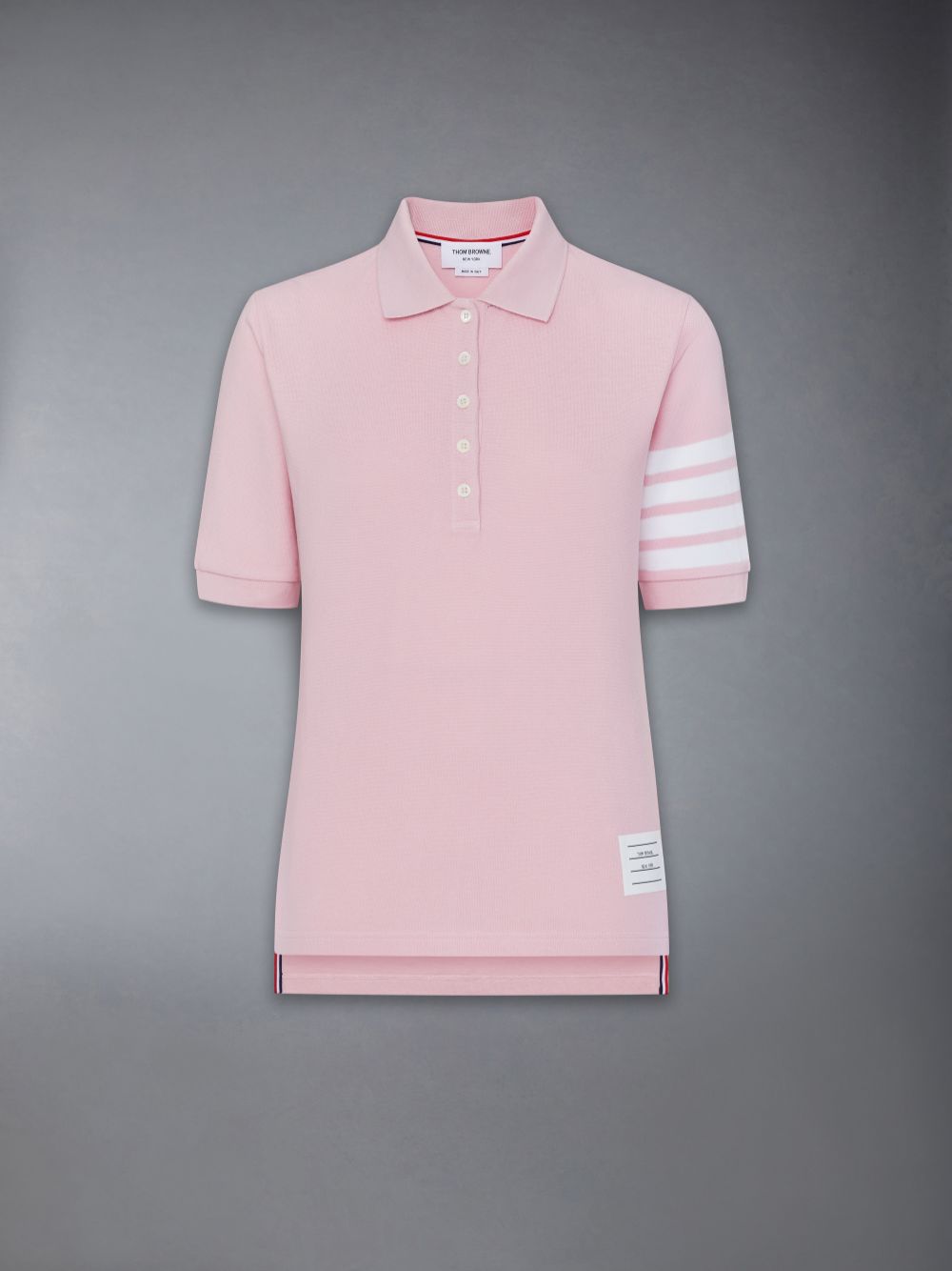 Thom Browne Classic Pique 4-Bar Short Sleeve Donna Polo Rosa | DWT20F91085