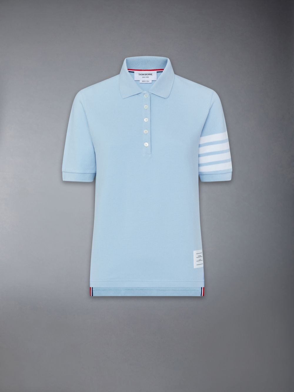 Thom Browne Classic Pique 4-Bar Short Sleeve Donna Polo Blu | EMU90K63968