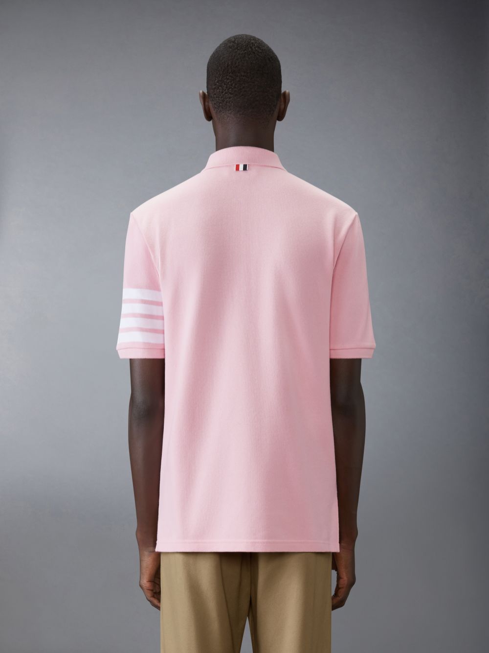 Thom Browne Classic Pique 4-Bar Short Sleeve Uomo Polo Rosa | CWC19H52784