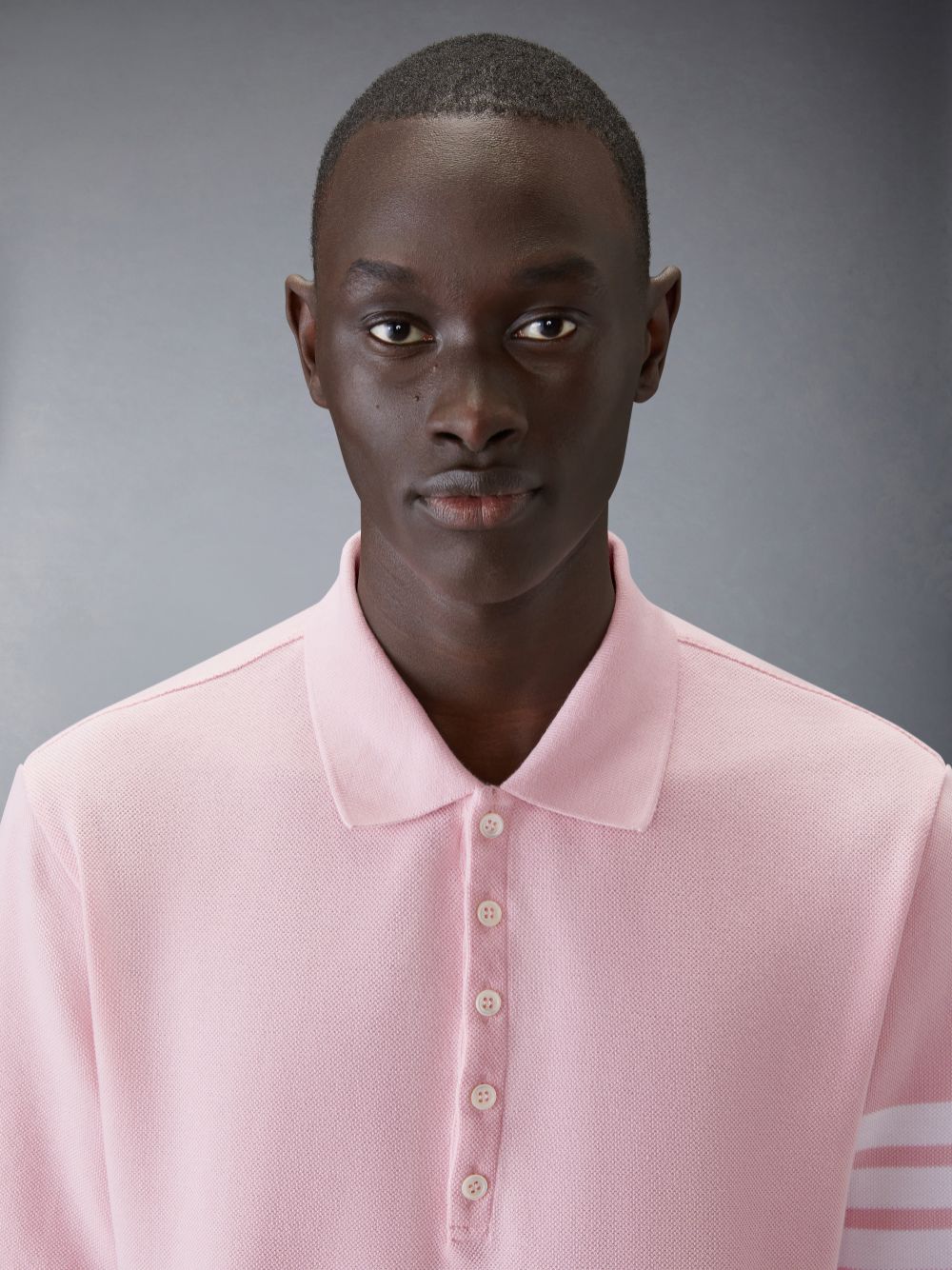 Thom Browne Classic Pique 4-Bar Short Sleeve Uomo Polo Rosa | CWC19H52784