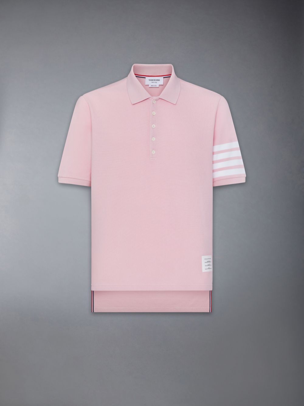 Thom Browne Classic Pique 4-Bar Short Sleeve Uomo Polo Rosa | CWC19H52784