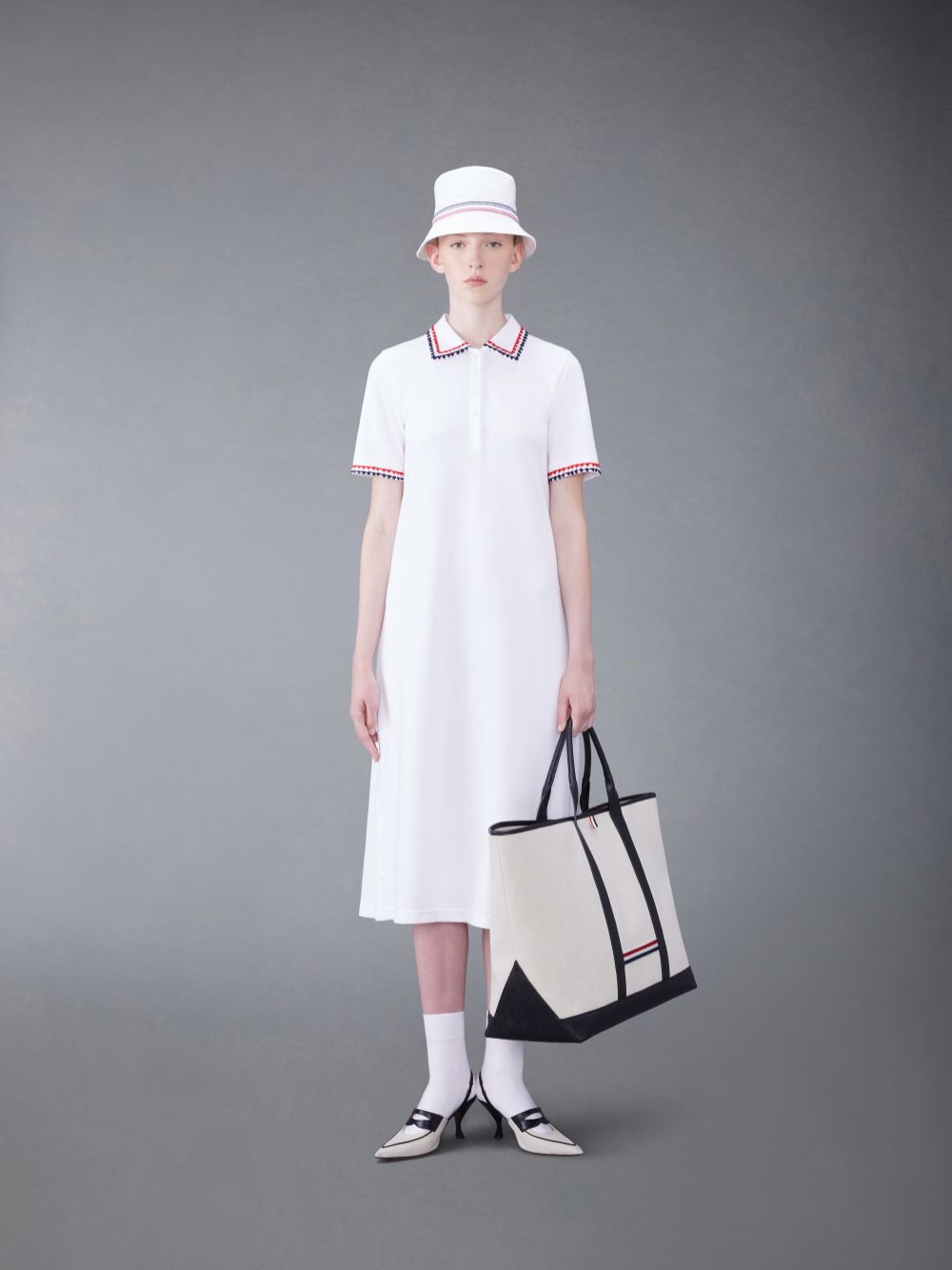 Thom Browne Classic Pique Polo Donna Vestito Bianche | VNI27O83697