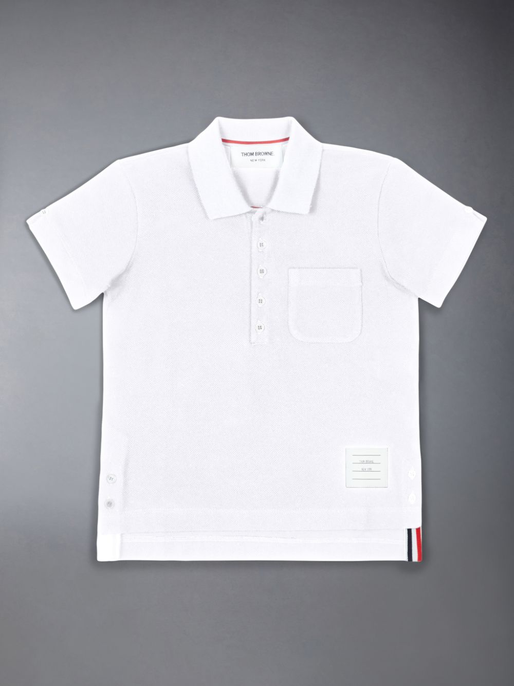 Thom Browne Classic Pique Ragazzo Polo Bianche | TJG09U86399