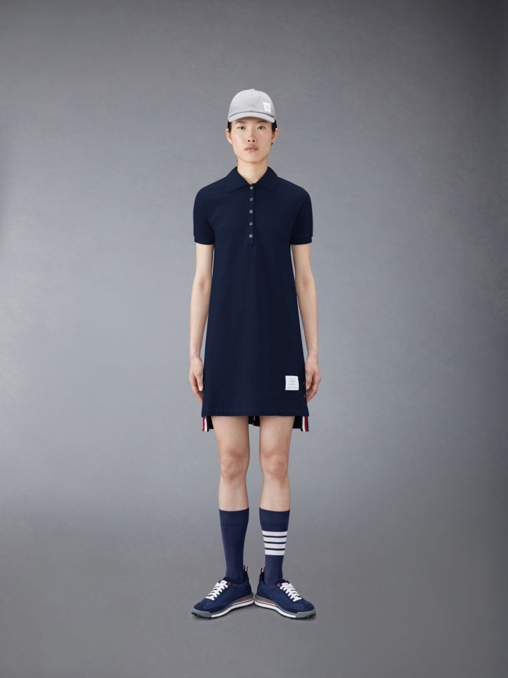 Thom Browne Classic Pique Stripe Polo Donna Vestito Blu | ICO46O96757