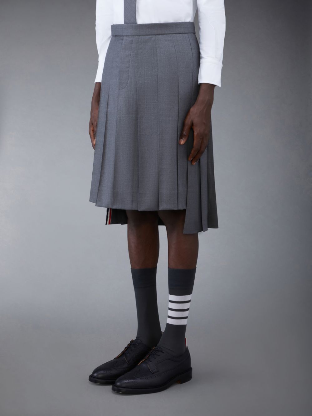 Thom Browne Classic Twill Pleated Uomo Gonne Grigie | QGL05O02053