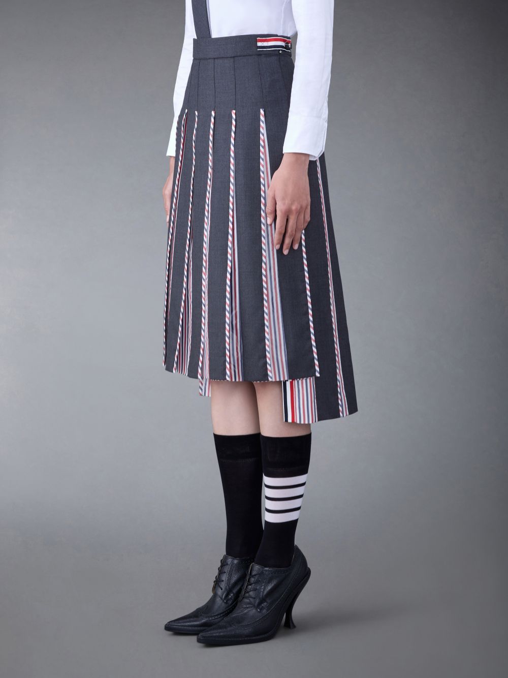 Thom Browne Classsic Twill Pleated Donna Gonne Grigie | DEF13X19612