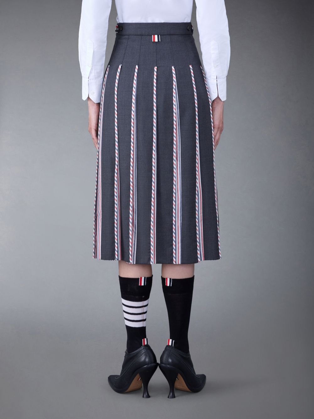 Thom Browne Classsic Twill Pleated Donna Gonne Grigie | DEF13X19612