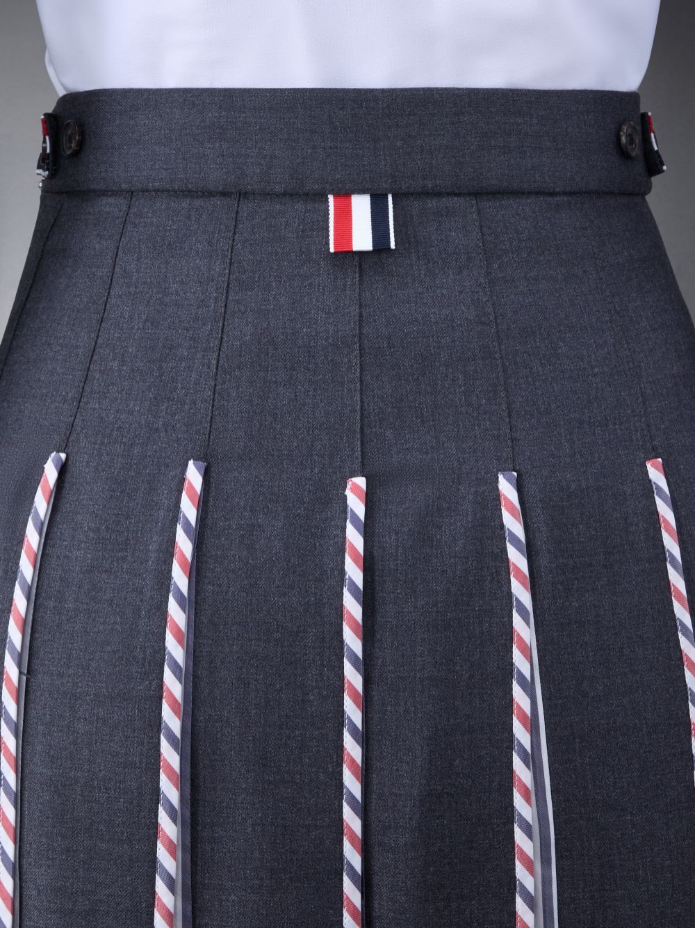 Thom Browne Classsic Twill Pleated Donna Gonne Grigie | DEF13X19612