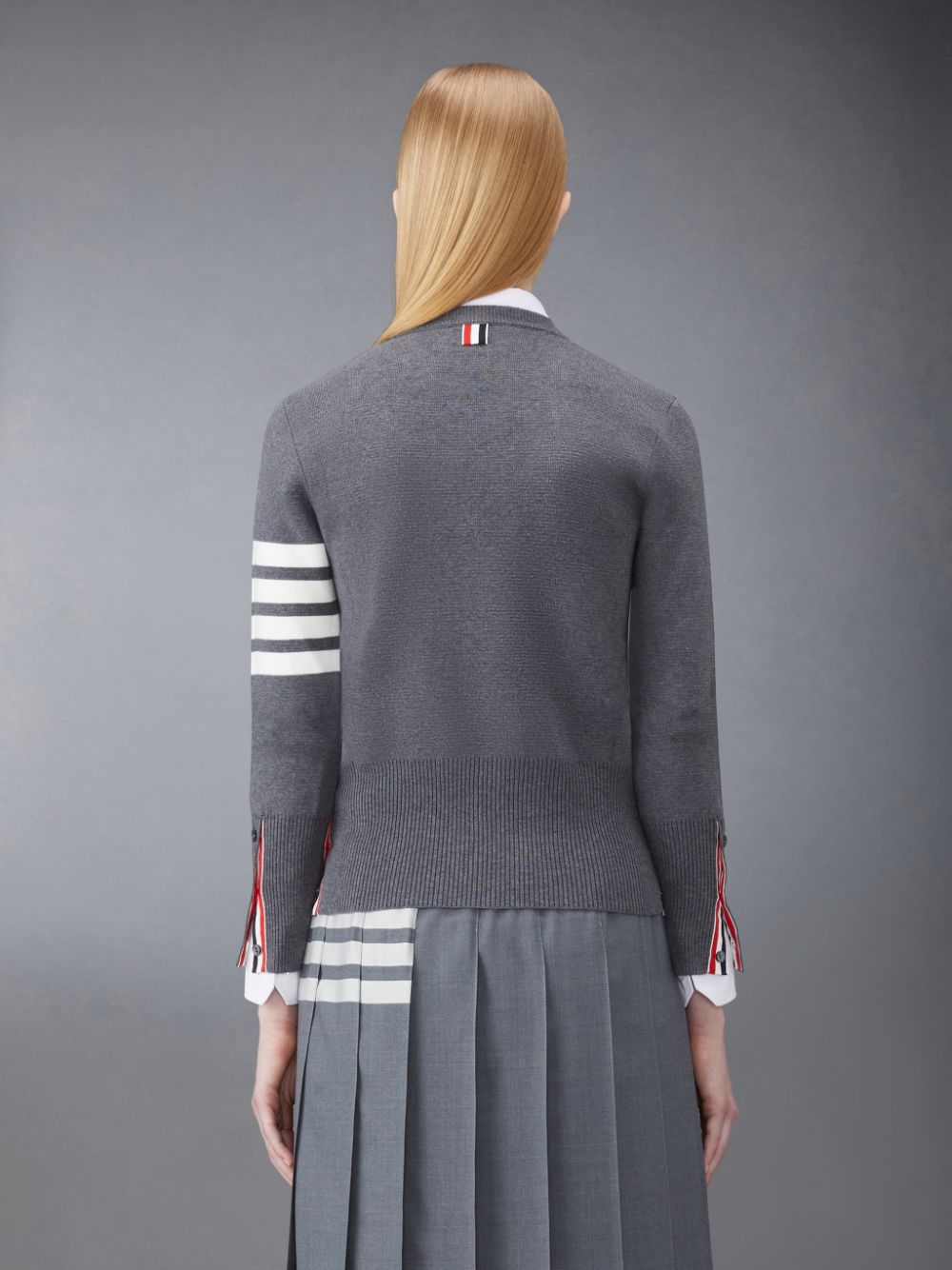 Thom Browne Cotton 4-Bar Classic Milano Stitch Donna Pullover Grigie | KNT31A16546