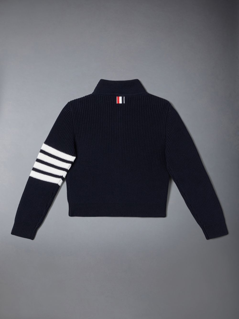 Thom Browne Cotton 4-Bar Zip up Ragazzo Cardigan Blu | SOL39D53584