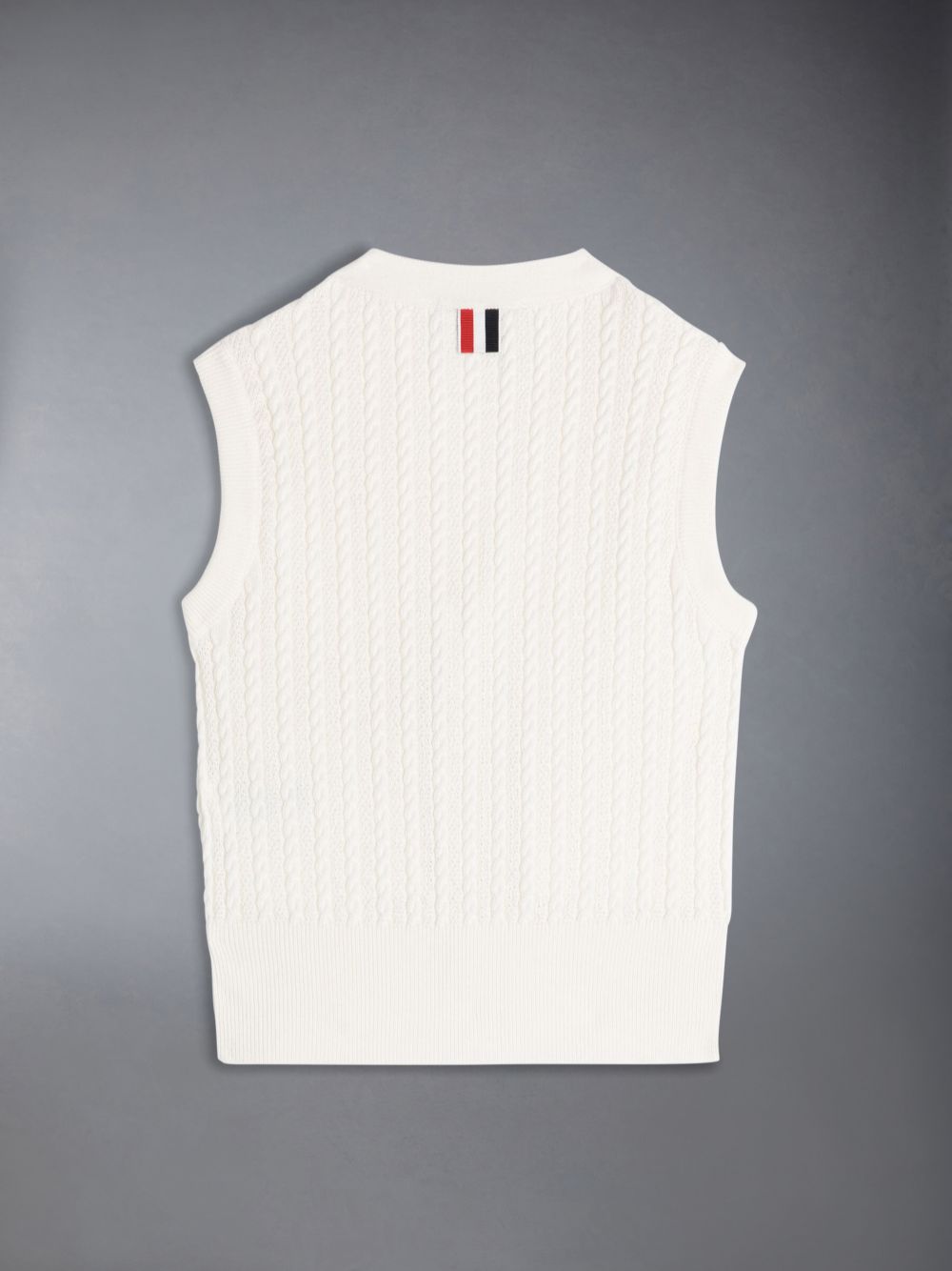 Thom Browne Cotton Cable Knit V-neck Cardigan Ragazzo Gilet Bianche | ZGH57R89799