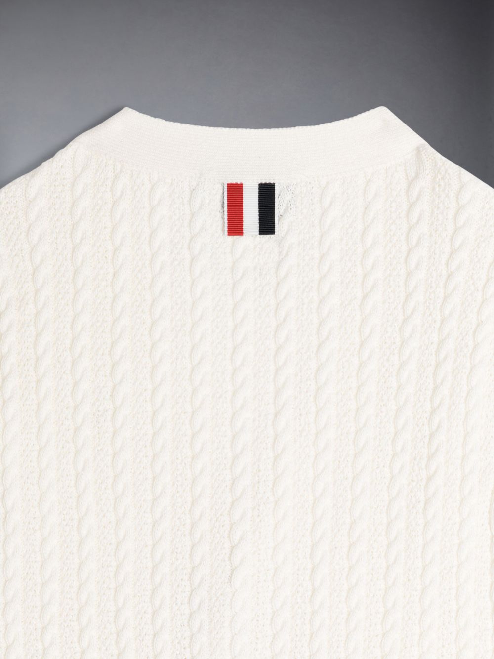 Thom Browne Cotton Cable Knit V-neck Cardigan Ragazzo Gilet Bianche | ZGH57R89799