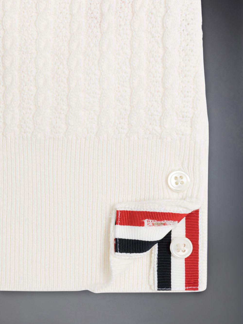 Thom Browne Cotton Cable Knit V-neck Cardigan Ragazzo Gilet Bianche | ZGH57R89799