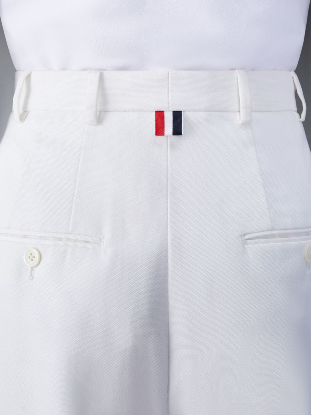 Thom Browne Cotton Canvas High Waisted Donna Pantaloni Bianche | XTP45R09314