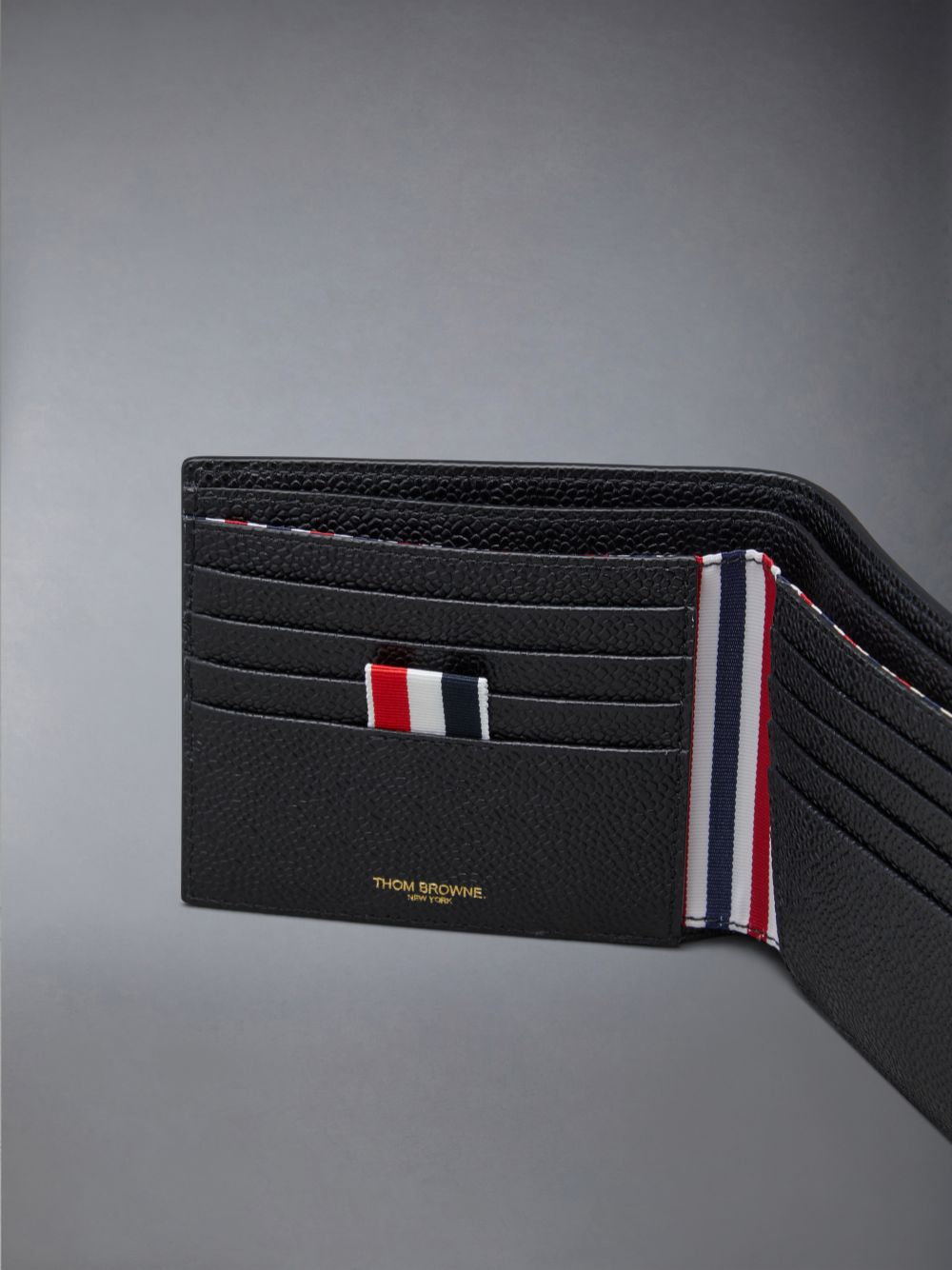 Thom Browne Cotton Canvas Leather Frame Bifold Uomo Portafogli Beige | MOL28R41570