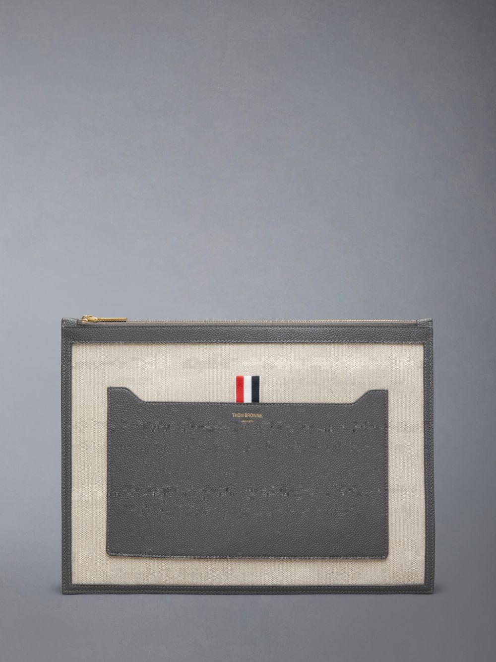 Thom Browne Cotton Canvas Medium Donna Pochette Beige | ICV49Y74791