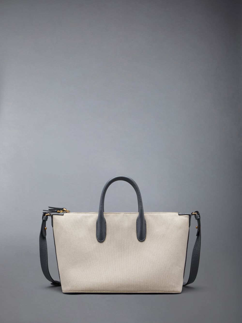 Thom Browne Cotton Canvas Small Donna Borsa Da Viaggio Beige | JAN96X26704