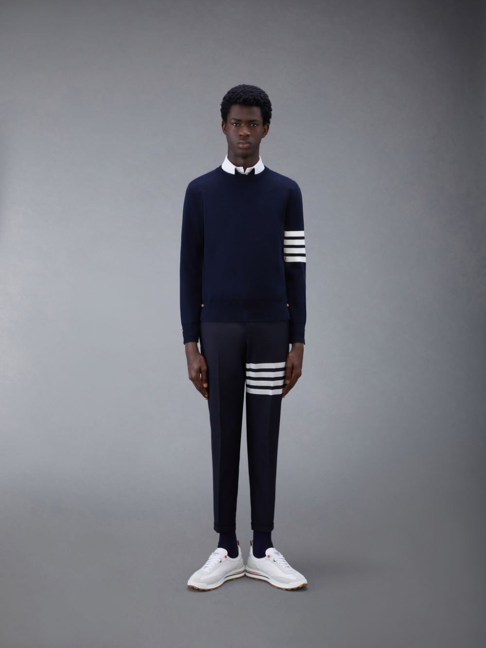 Thom Browne Cotton Crepe Uomo Pullover Blu | OXL69V11149