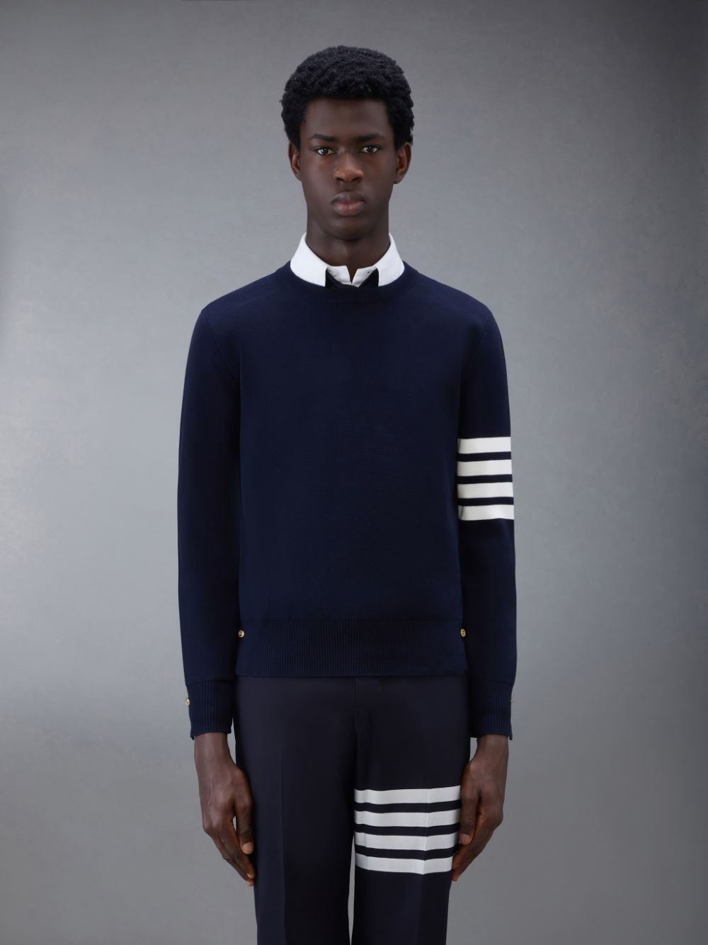 Thom Browne Cotton Crepe Uomo Pullover Blu | OXL69V11149